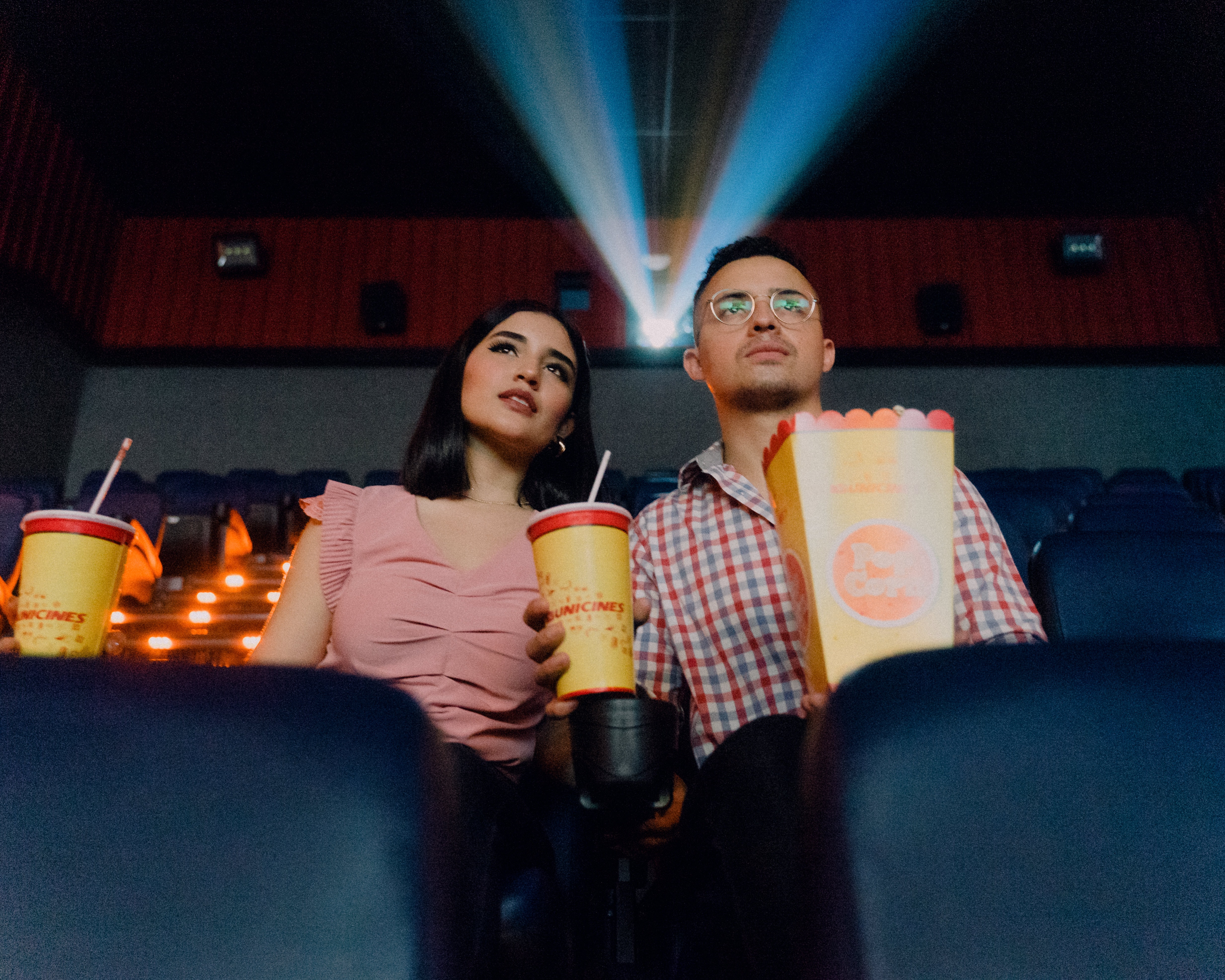 photo of friends watching a movie/series